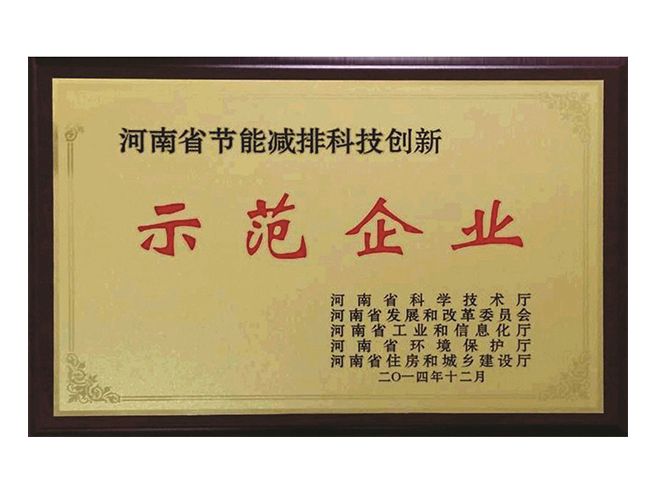 節(jié)能減排示范企業(yè)